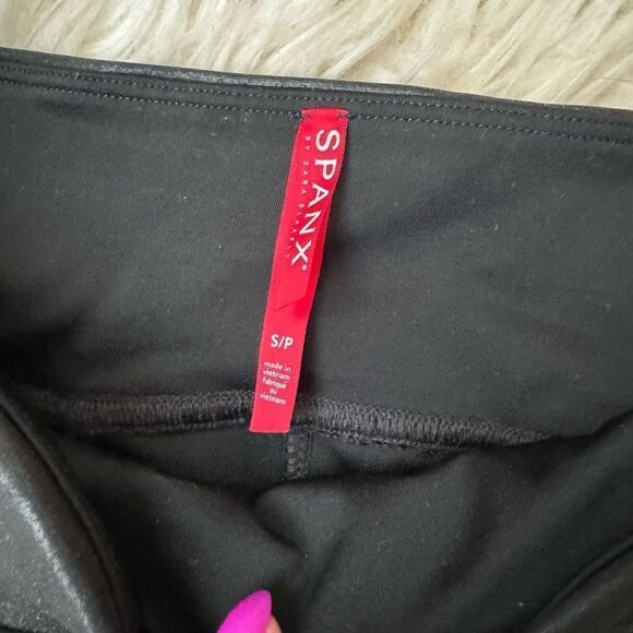 Spanx Faux Leather Moto Leggings - Picture 11 of 16